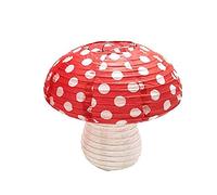 S-TROUBLE Small Mushroom Shaped Paper Lanterns for Birthday Party Decor Hanging 3D Mushroom Ornament Backdrop for Baby Shower Nursery Garden Wedding Decoration