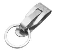 S-TROUBLE Stainless Steel Keyring Security Clip On Heavy Duty Belt Key Clip Belt Keychain 2 Detachable Keyrings Belt Key Holder