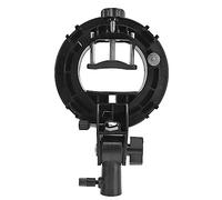 S Type Bracket for Bowens Mount Holder, Unique Flash Installation Method, for Elinchrom Mount, with Softbox, Reflector, Beauty Dish, Umbrella Input Holes