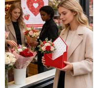 s Type Envelope for Floral Arrangements - 10 Pack of Packaging Supplies, Envelope for Valentine's Flowers, in Waterproof Folding Paper - for Storage Mother's Day Weddings