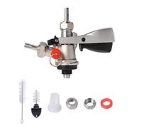 S Type keg Coupler, S keg Coupler Beer Dispenser for Home Brewing, with Safety Pressure Relief Valve Beer Dispenser Keg Coupler and 2 pcs Special Cleaning Brush - Home Brewing (1 Set)