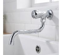 PLUMBING4HOME KITCHEN/BATHROOM WALL MOUNTED COLD WATER TAP SINGLE LEVER CHROME-PLATED