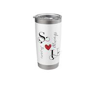 S & U Couples Initials, Wedding, Anniversary, Mr & Mrs Stainless Steel Insulated Tumbler