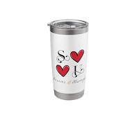 S & U Couples Initials, Wedding, Anniversary, Mr & Mrs Stainless Steel Insulated Tumbler