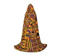 S Unisex Halloween African Tribal Ethnic Texture Print Hooded Cape Costume