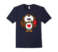 (S) Valentine's Day Owl T Shirt, Love Relationships Couples-Father's Day