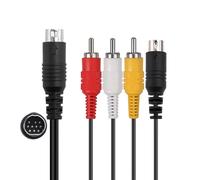 S Video AV Cable for Sega Saturn, S-Video Audio Video TV Cord Compatible with Sega Saturn Console, 1.8M/6FT