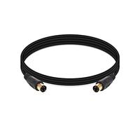 S-Video Cable,Mini-Din 4 Pin SVideo(SVHS) Male to Male Gold Plated Connector Extension Adapter Cable for TV/HDTV/DVD/VCR/Camcorder (1M)