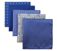 S&W SHLAX&WING 5 Pack Men's Pocket Squares Set 12.6" Formal Handkerchiefs for Suits Weddings Tuxedos Assorted Colors Patterns No.5