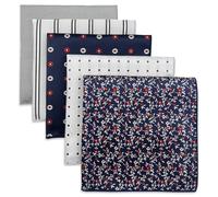 S&W SHLAX&WING 5 Pack Men's Pocket Squares Set 12.6" Formal Handkerchiefs for Suits Weddings Tuxedos Assorted Colors Patterns No.17