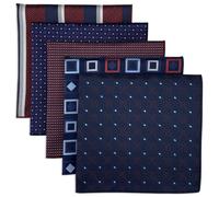 S&W SHLAX&WING 5 Pack Men's Pocket Squares Set 12.6" Formal Handkerchiefs for Suits Weddings Tuxedos Assorted Colors Patterns No.35