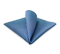 S&W SHLAX&WING Foulard Mens Pocket Square Blue Turquoise for Suits