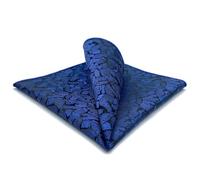 S&W SHLAX&WING Mens Pocket Square for Suit Navy Blue Black Large Size Pattern 12×12 Business