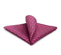 S&W SHLAX&WING Mens Pocket Square Geometric Purple Yellow XL Large