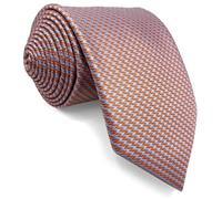 S&W SHLAX&WING Mens Tie Necktie for Men Orange Powder Blue Patterned for Suit Jacket Medium 57.5"
