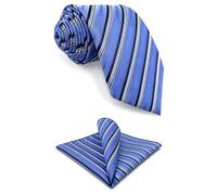 S&W SHLAX&WING Mens Tie Set Long Necktie with Pocket Square Combo Big and Tall