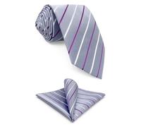 S&W SHLAX&WING Mens Tie Set Long Necktie with Pocket Square Combo Big and Tall