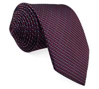 S&W SHLAX&WING Neckties for Men Burgundy Navy Blue Micro-Dot Geometric for Suit Jacket Wedding Classic 57.5"