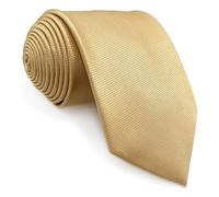 S&W SHLAX&WING Neckties for Men Solid Color Yellow Formal Tie Satin Classic Size 57.5"×3.15"