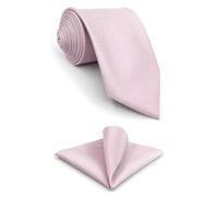 S&W SHLAX&WING Neckties for Men Solid Pink Classic Wedding Party Silk