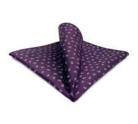 S&W SHLAX&WING Paisley Purple Plum Pocket Square for Men Wedding Gift Groomsmen Handkerchiefs
