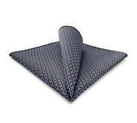 S&W SHLAX&WING Pocket Square for Men Black Pattern White Cubes Elegant Large Size Gift Woven