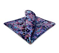 S&W SHLAX&WING Pocket Squares for Men Blue Colours Purple Fuchsia Floral