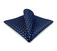 S&W SHLAX&WING Pocket Squares for Men Navy with Orange Dots for Men Suit 12×12