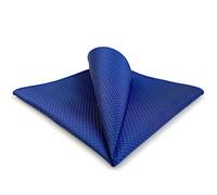 S&W SHLAX&WING Pocket Squares for Men Royal Blue Solid Color for Mens Suits