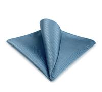 S&W SHLAX&WING Pocket Squares for Men Steel Blue Solid Color