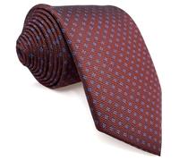 S&W SHLAX&WING Ties for Men Maroon Brick Red Necktie for Men Patterned Wedding XL 63"