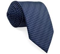 S&W SHLAX&WING Ties for Men Necktie Pocket Square Set Geometric Micro Chevron Navy Blue White for Business Formal Attire