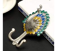 S_way Akin Coat Hooks, Vintage Peacock Antique Hat Wall Mounted Hook,Zinc Alloy Vintage Peacock Curtain Hooks Colorful Antique Wall Hangers,Brass Wall Hook Hanger Wall Decor.