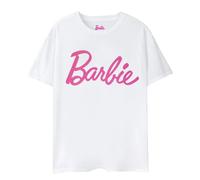 (S, White) Barbie Womens/Ladies Classic Logo T-Shirt