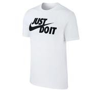 (S, White/Black) Nike Mens Just Do It Swoosh T-Shirt