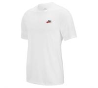 (S, White/Black/Red) Nike Mens Club T-Shirt