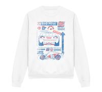 (S, White) Cars Unisex Adult 198 MPH Lightning McQueen Sweatshirt