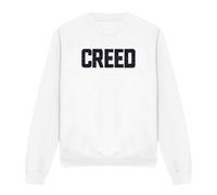 (S, White) Creed Unisex Adult Cracked Logo Sweatshirt