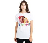 (S, White) Disney Princess Womens/Ladies Be True Be You Ariel Moana Rapunzel T-Shirt