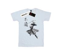 (S, White) Disney Womens/Ladies Mulan Movie Sword Jump Cotton Boyfriend T-Shirt