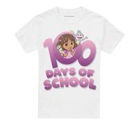 (S, White) Dora The Explorer Unisex Adult 100 Days T-Shirt