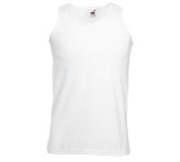 (S, White) Fruit Of The Loom Mens Athletic Sleeveless Vest / Tank Top