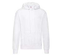 (S, White) Fruit Of The Loom Mens Hooded Sweatshirt / Hoodie