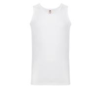 (S, White) Fruit of the Loom Mens Valueweight Athletic Vest Top