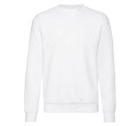 (S, White) Fruit of the Loom Unisex Adult Classic Drop Shoulder Sweatshirt