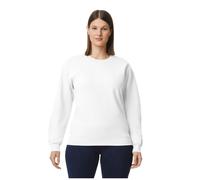 (S, White) Gildan Unisex Adult Softstyle Plain Midweight Fleece Top