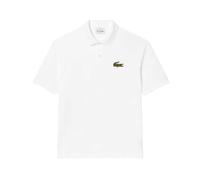 (S, White) Lacoste Mens L.12.12 Embroidered Logo Loose Fit Polo Shirt