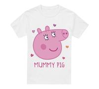 (S, White) Peppa Pig Mens Mummy Pig T-Shirt