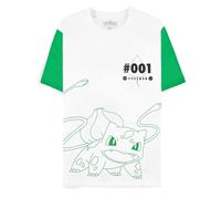 (S, White) Pokemon Bulbasaur Outline T Shirt