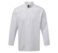 Premier Men's Essential Long-Sleeved Chef Jacket in White | Size: Small Premier White S